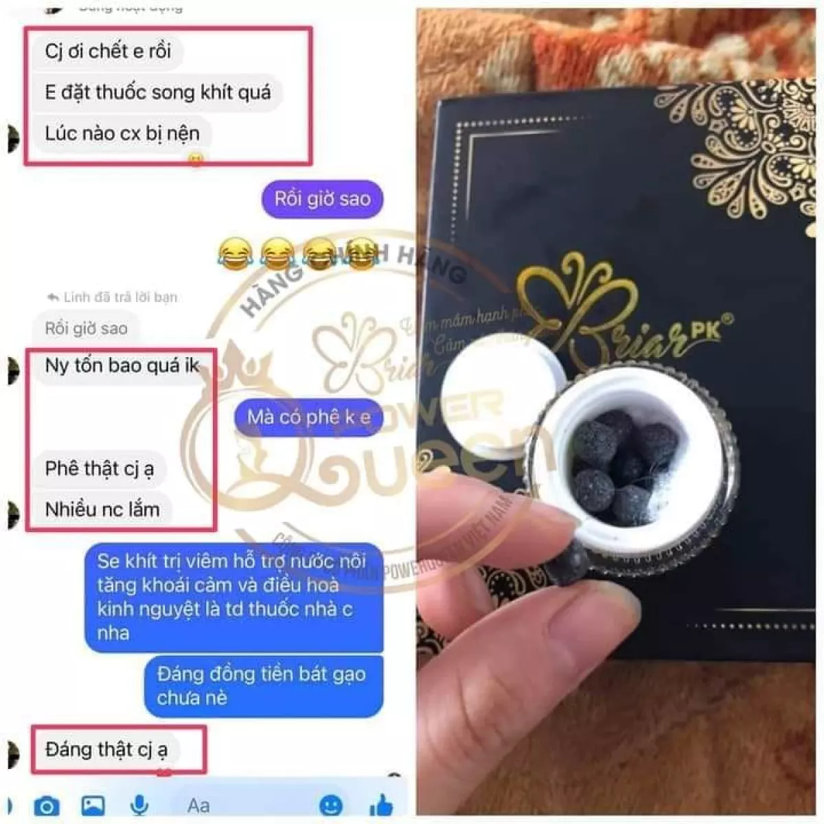 Viên đặt se khít âm đạo Briar pk ( Tặng dung dịch vệ sinh thảo mộc 37)