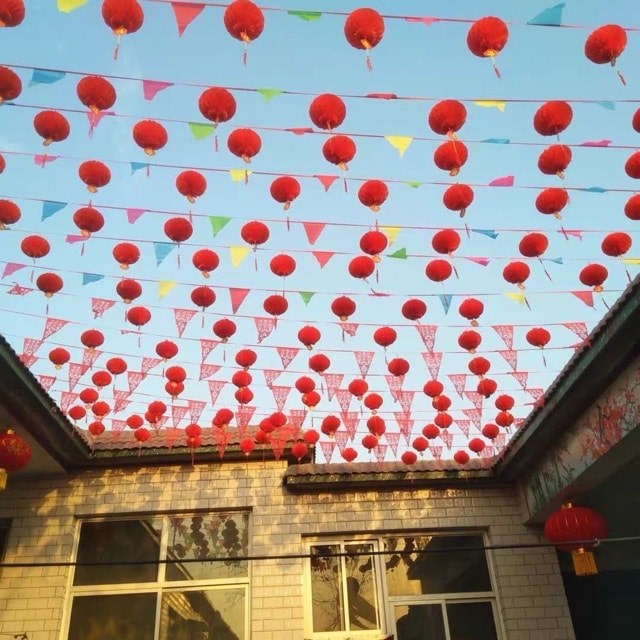 LỒNG ĐÈN ĐỎ TRANG TRÍ TẾT XUÂN ( SET 10 CÁI )