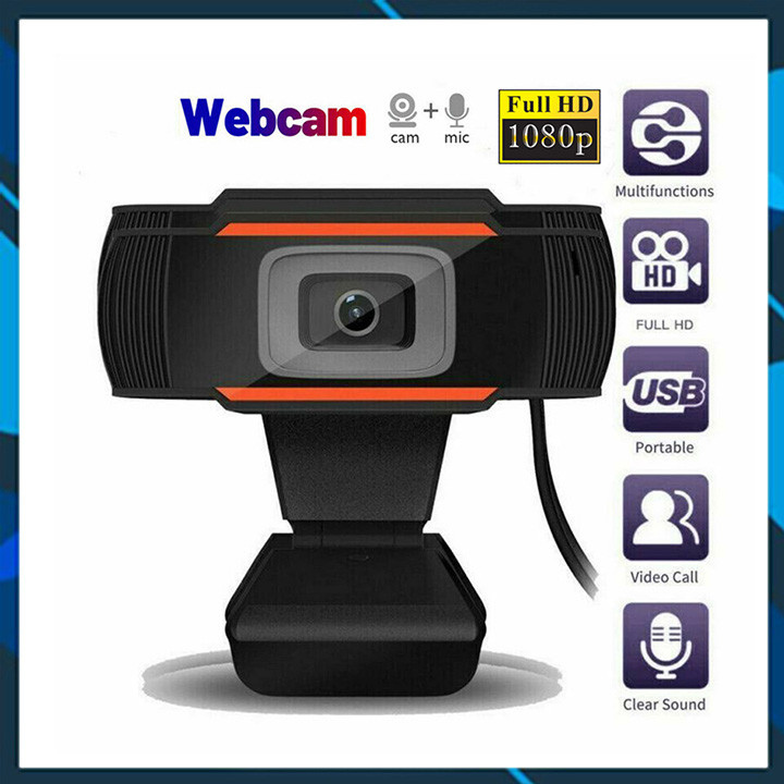 Webcam máy tính, laptop có mic fhd 1080p/720p/480p, hỗ trợ học online qua zoom, gọi video hình ảnh sắc nét