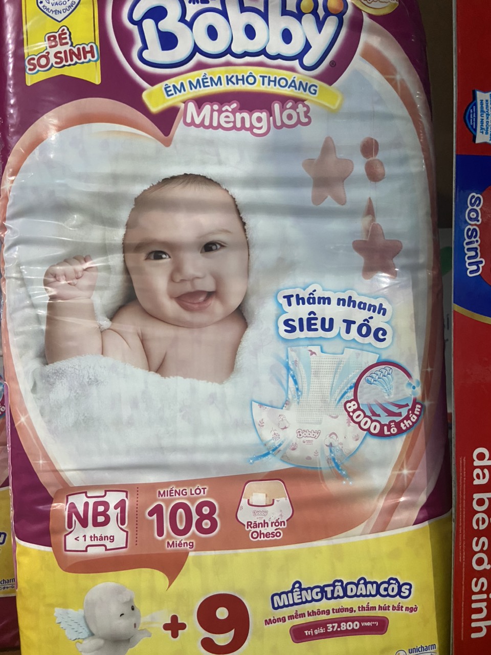 Bobby NewBorn 1 -108 miếng-BOBBY NB1-108 Miếng lót Bobby Newborn 1 -108 miếng