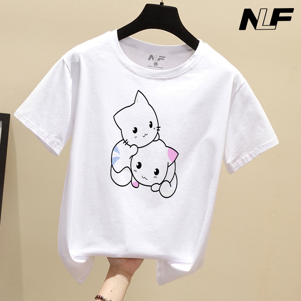 T-Shirt Hai Con Mèo TIA-006 - NLF