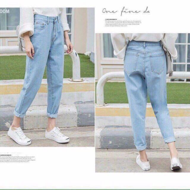 QUẦN JEAN NỮ BAGGY XANH NHẠT S,M,L