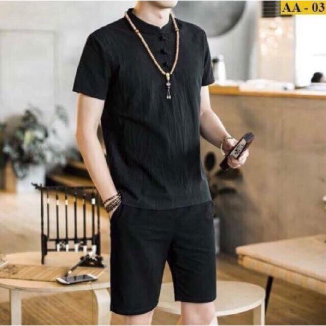 Bộ đũi nam cổ tàu cao cấp