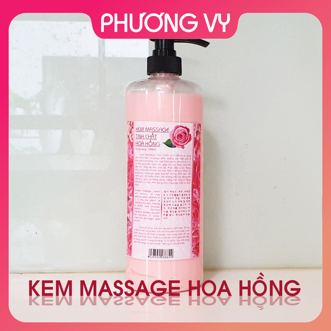 1000ml Kem Massage tinh chất Hoa Hồng