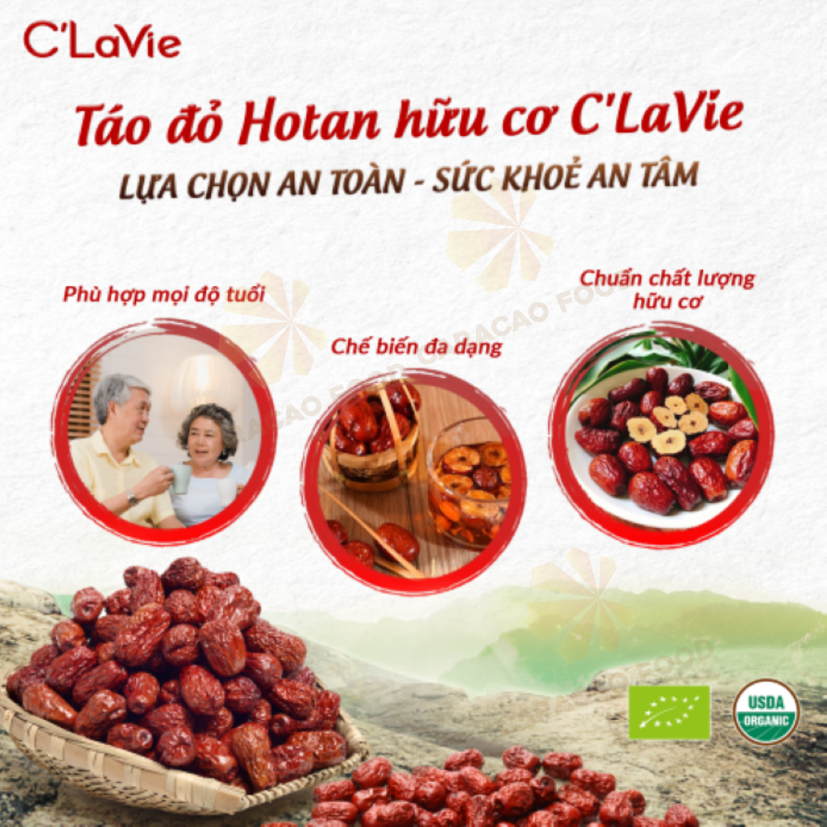 Táo đỏ hữu cơ C'LaVie 450g