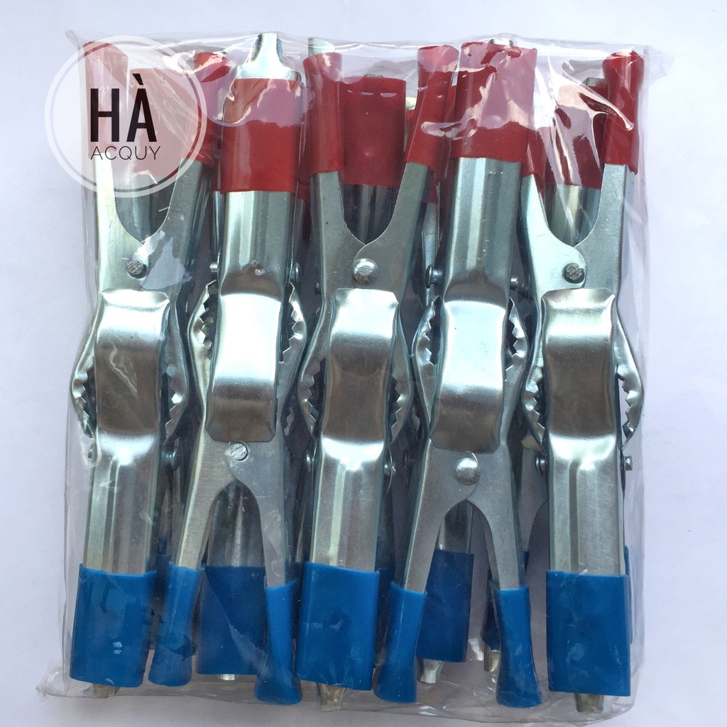 10 cặp Kẹp bình Ắc quy Xi Xanh Đỏ 30A - 8Cm