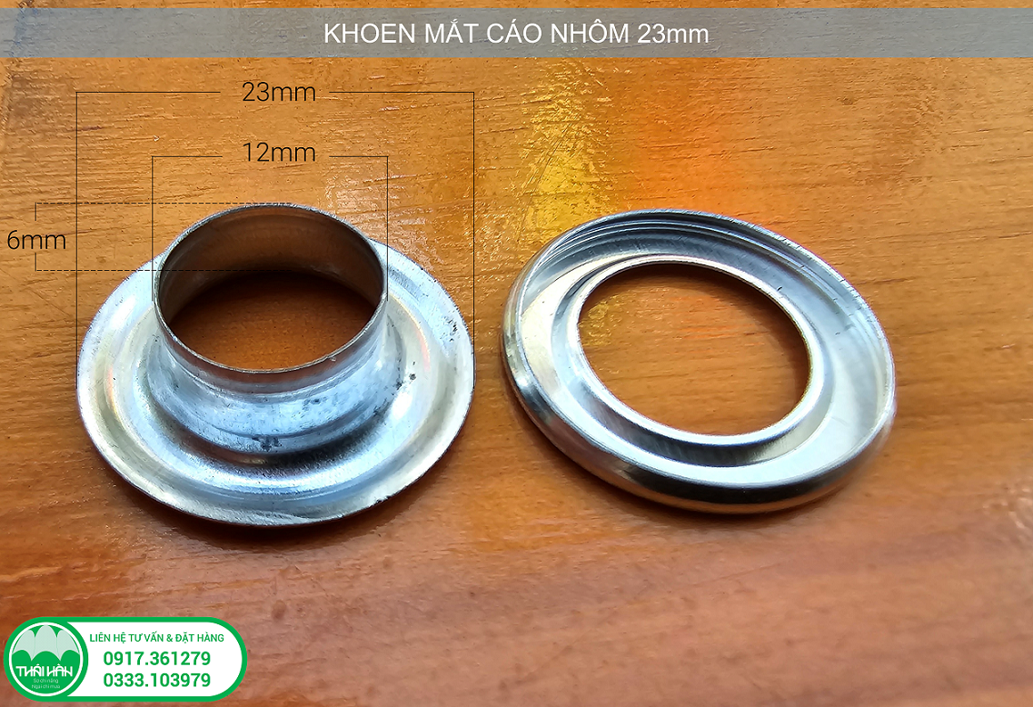 25 cặp Khoen mắt cáo nhôm 23mm