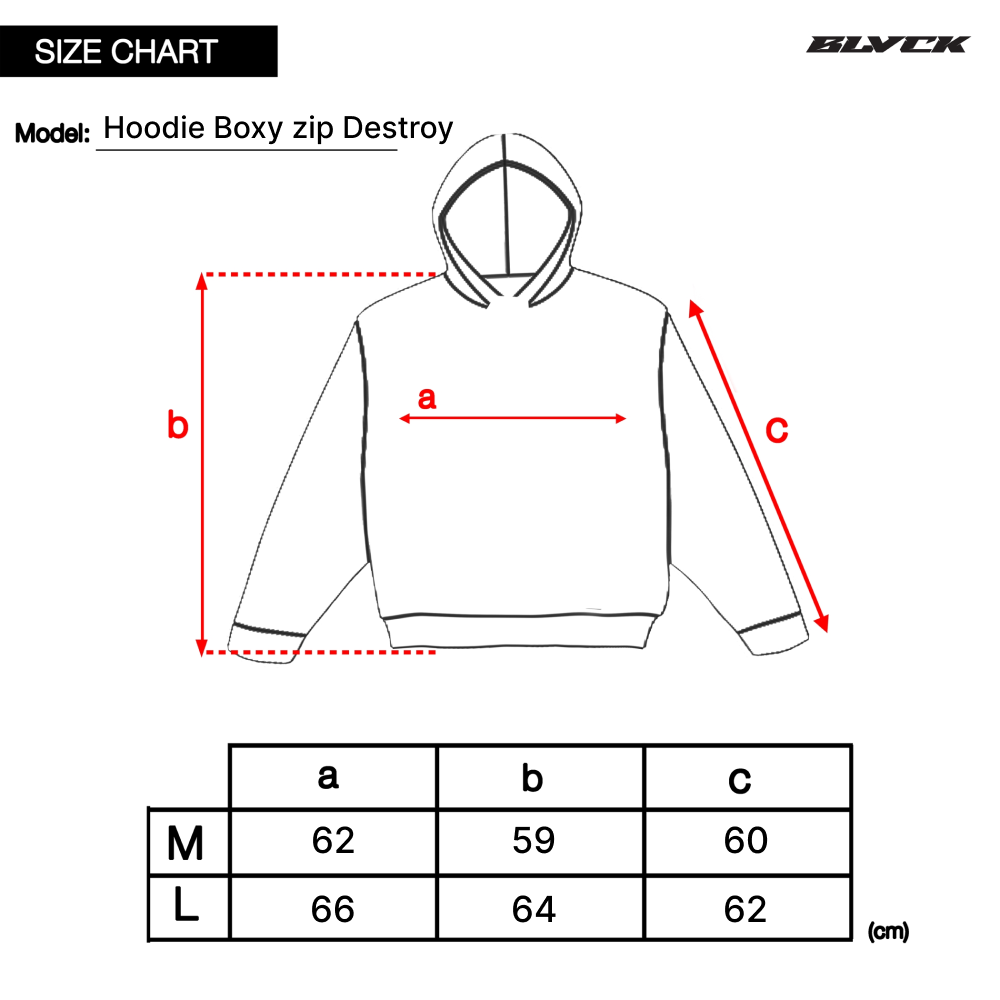 Áo khoác hoodie zip Destroy Black - BLACKORP - Unisex, form boxy