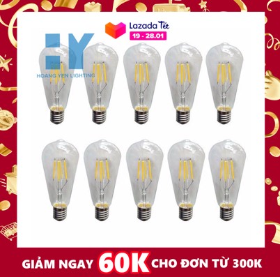 [HCM]Combo 10 bóng led edison ST64 - Đèn Hoàng Yến