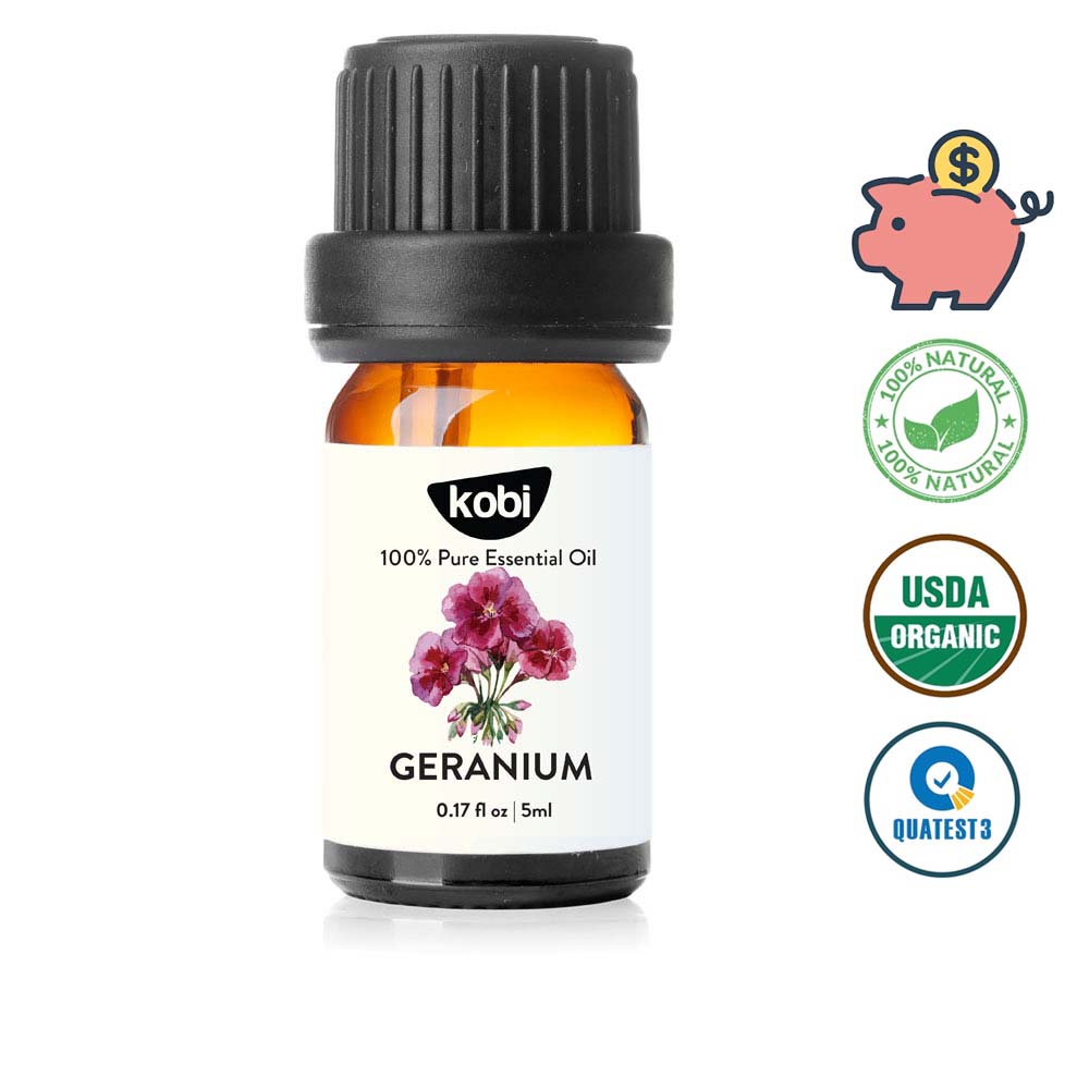 Tinh dầu Phong Lữ Kobi Geranium essential oil giúp thơm phòng, giảm căng thẳng - 5ml