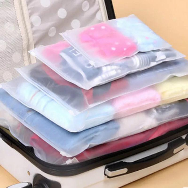 Combo 10 túi zip chống thấm nước đựng đồ du lịch