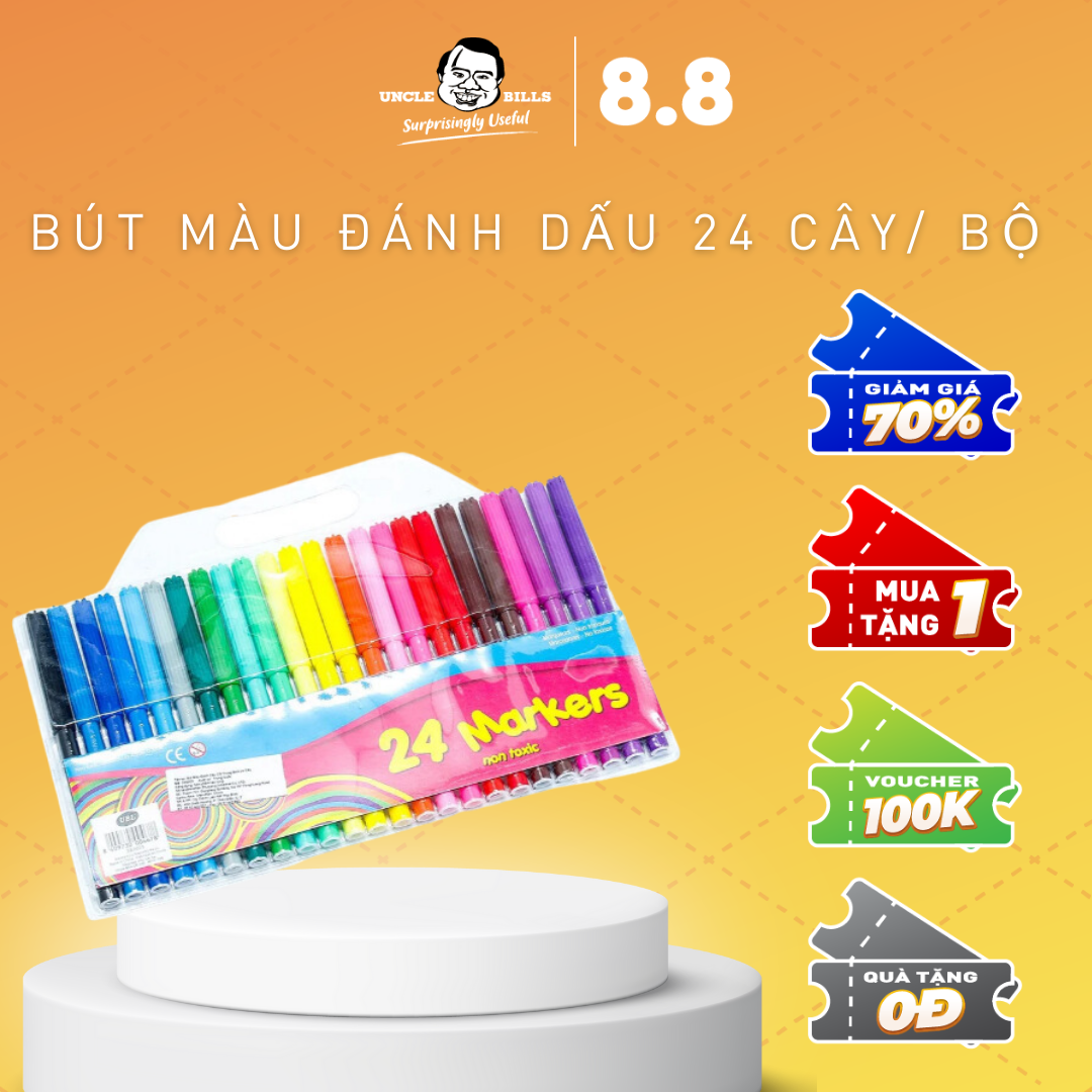 Bút Lông Màu Bịch 24 Cây UBL SE0003
