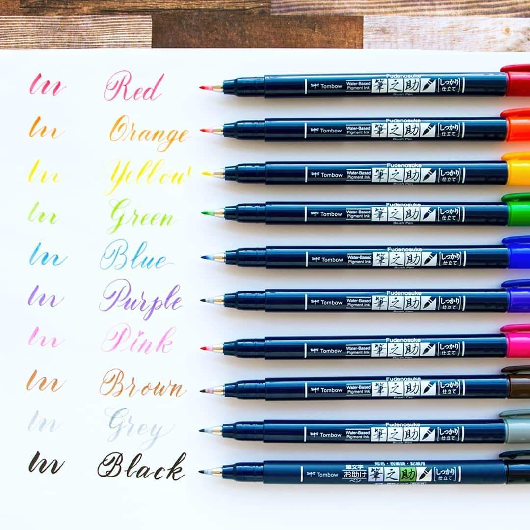 Bút TOMBOW FUDENOSUKE chuyên viết Calligraphy, Hán Tự, Kanji, Brush ...