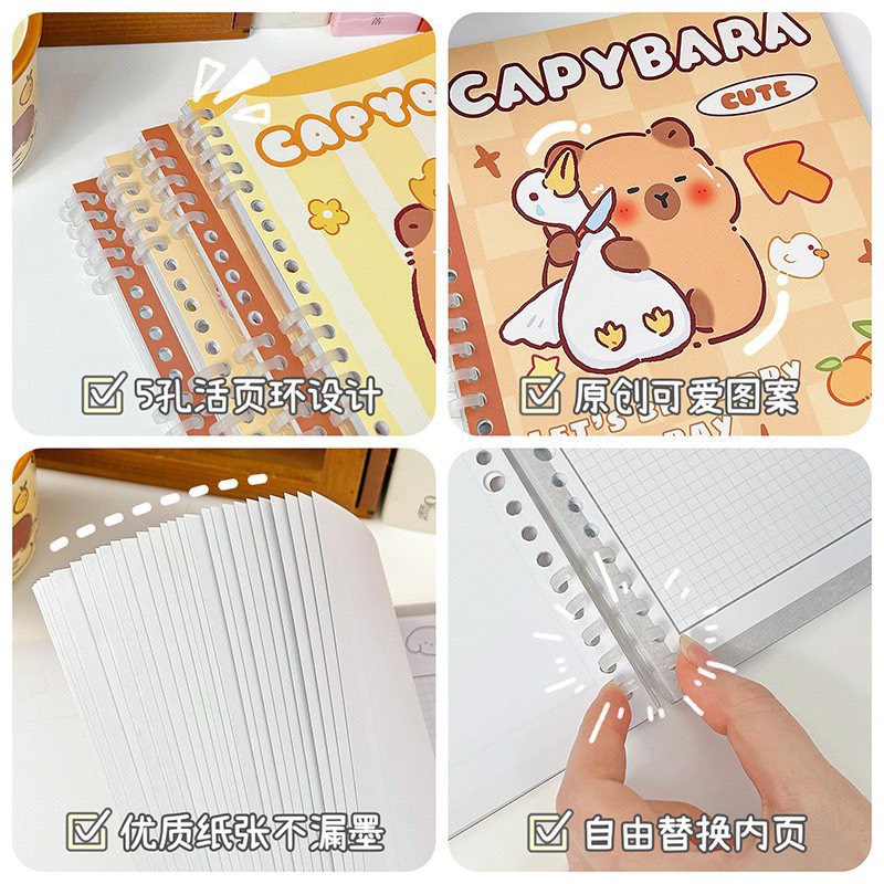 Sổ bìa còng nhựa Capybara khổ A5
