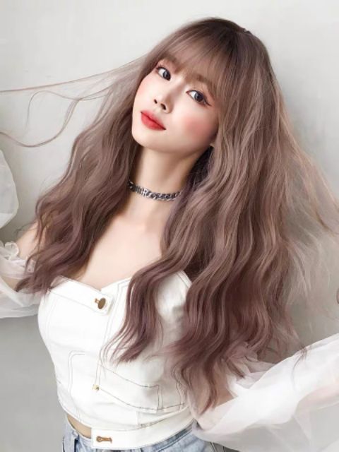 Tóc giả xù xanh khói❤❤FREESHIP❤❤XÙ LỬNG MÃ 8184