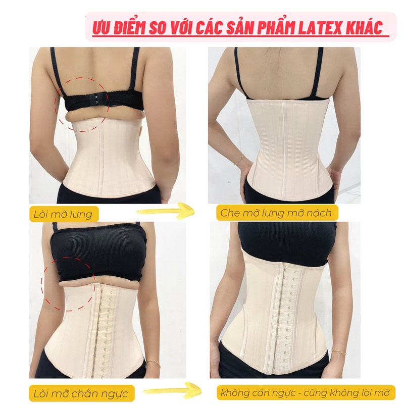 TẶNG Lót Liner + Thanh Nối  Đai Nịt Bụng Che Mỡ Lưng 19 Xương ĐẶC Siết Eo