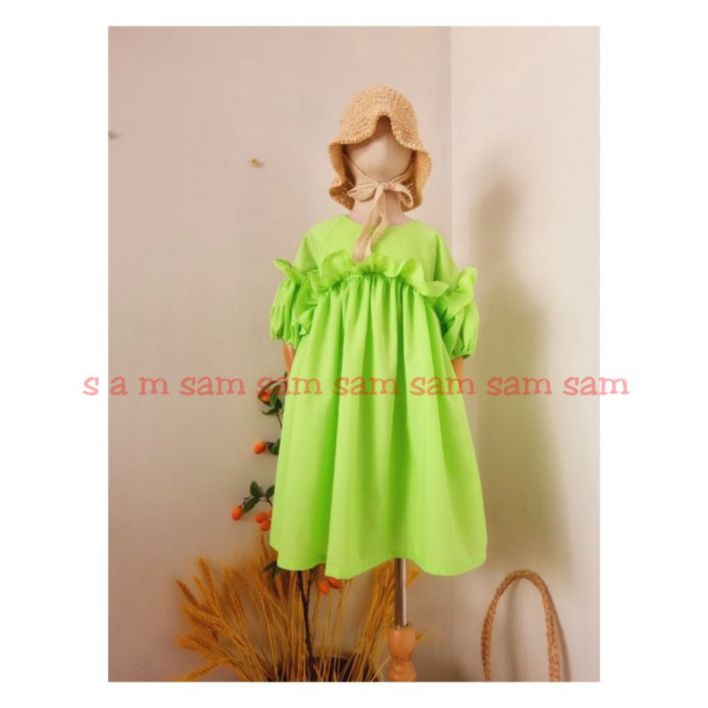 Đầm bèo phong cách Hàn Quốc cho bé gái