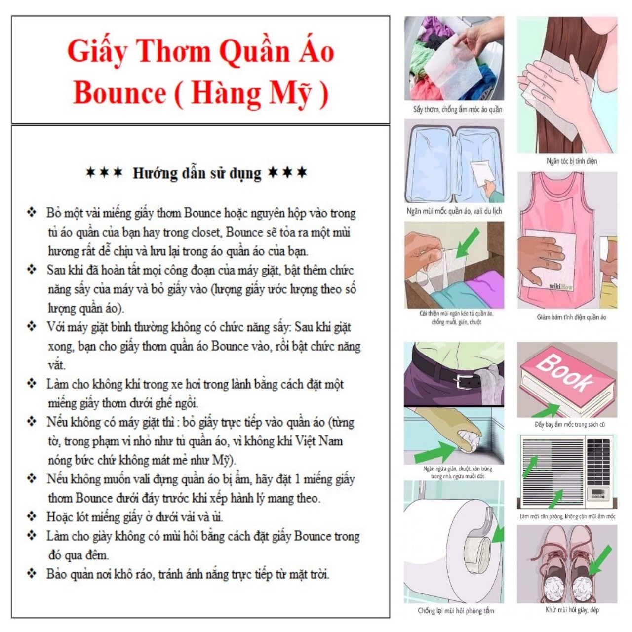 [HCM][SET 2 HỘP] Giấy Thơm Quần Áo Bounce - Hàng của Mỹ (NK)