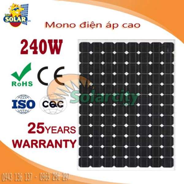 PIN NĂNG LƯỢNG MẶT TRỜI MONO 230W-60V ĐIỆN ÁP CAO