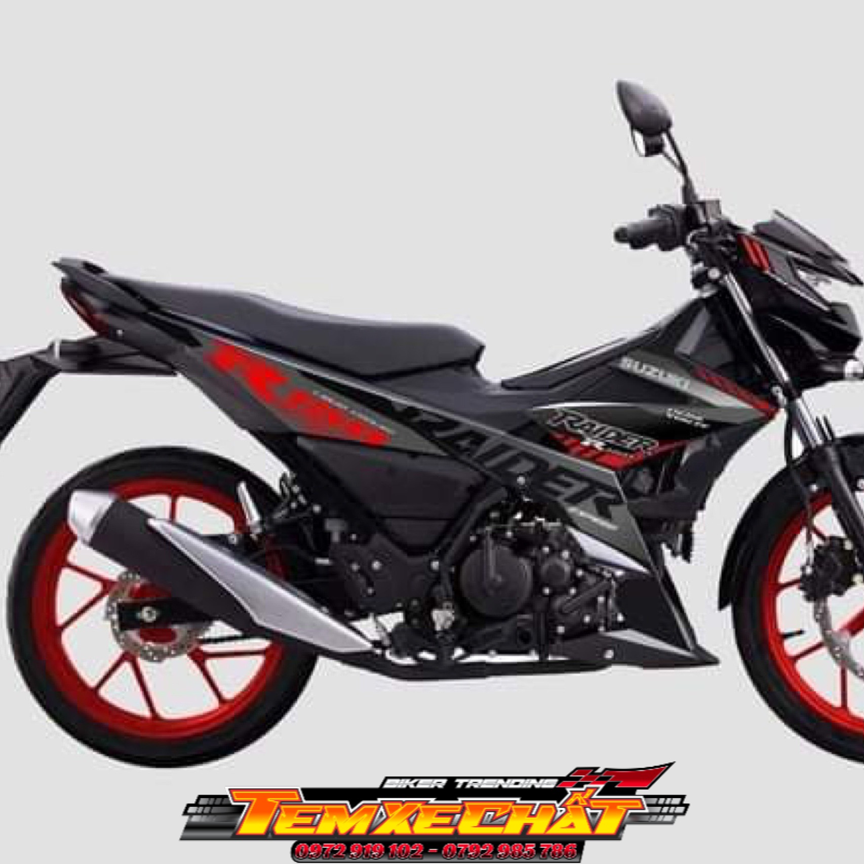 [KÈM QUÀ TẶNG] Tem rời Raider - Satria mẫu zin 2021 bóng cao cấp