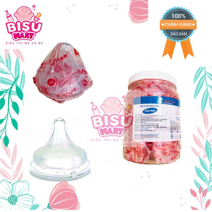 Núm vú cổ rộng silicon siêu mềm Pluss Attoon Size M L