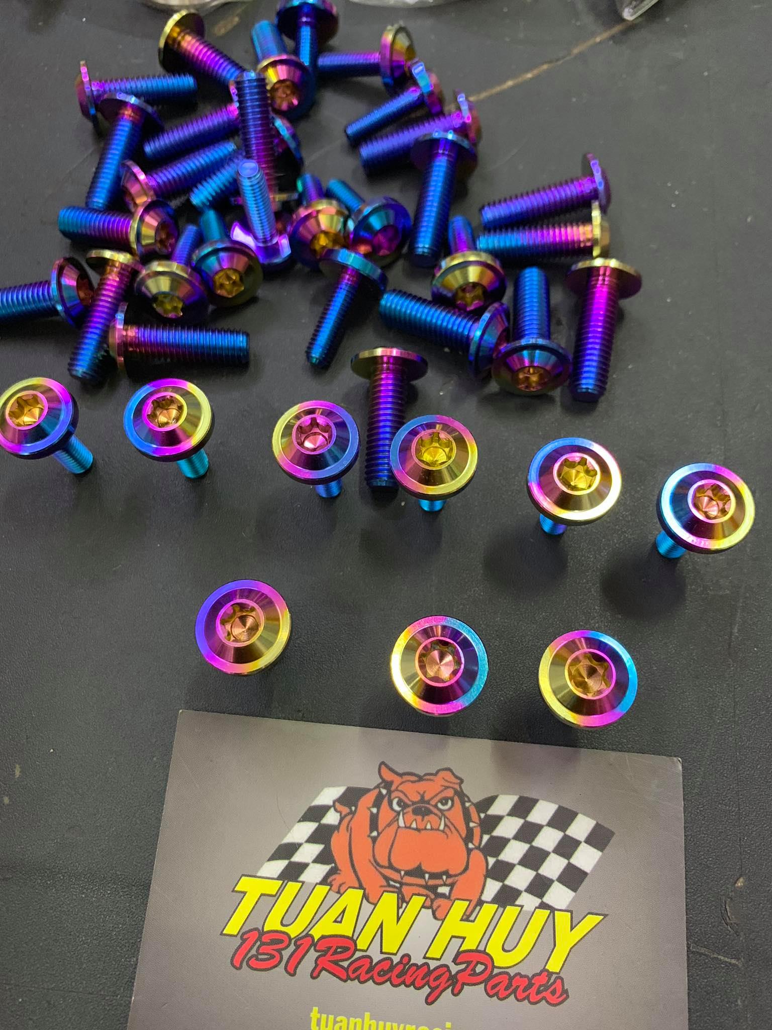 [HCM][Lấy mã giảm thêm 30%]Ốc Titan Gr5 7 Màu Cầu Vồng 4li16 5li18 xoắn  6li10 6li15 6li20 dù  8li25 ốc đĩa