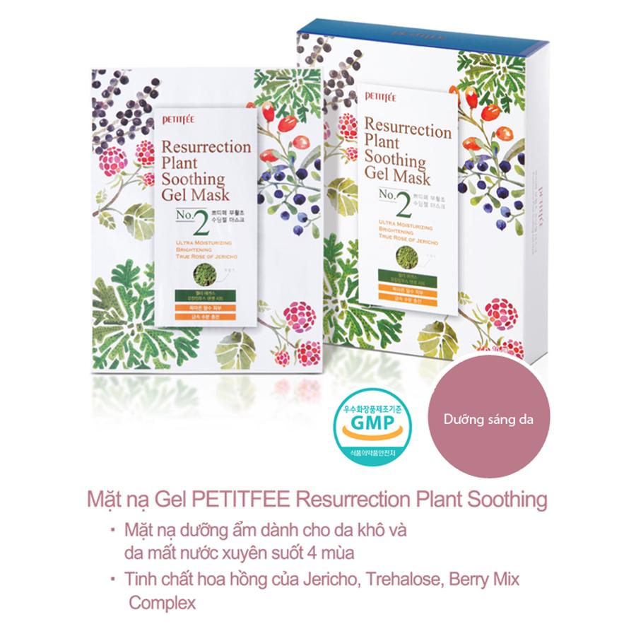 Mặt nạ mặt PETITFEE Resurrection Plant Soothing (hộp 10 gói)