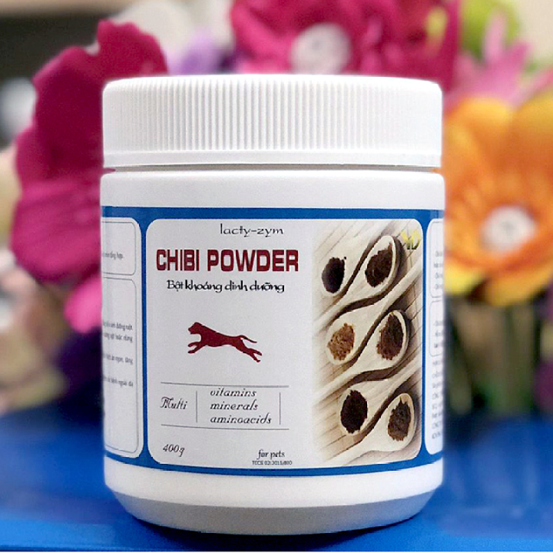 Bột khoáng dinh dưỡng Chibi Powder 400g Hỗ trợ tăng tiêu hóa, tăng hấp thu, tăng cơ vận động cho chó - CutePets
