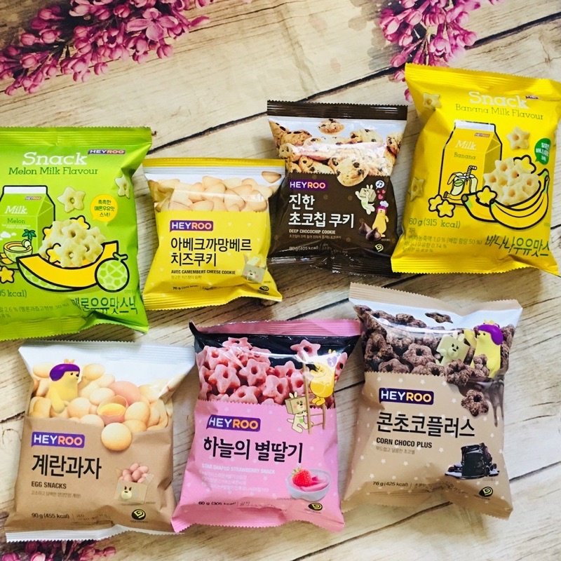 [4 Vị] Bánh Snack Ngôi Sao Heyroo Hàn Quốc 60gr