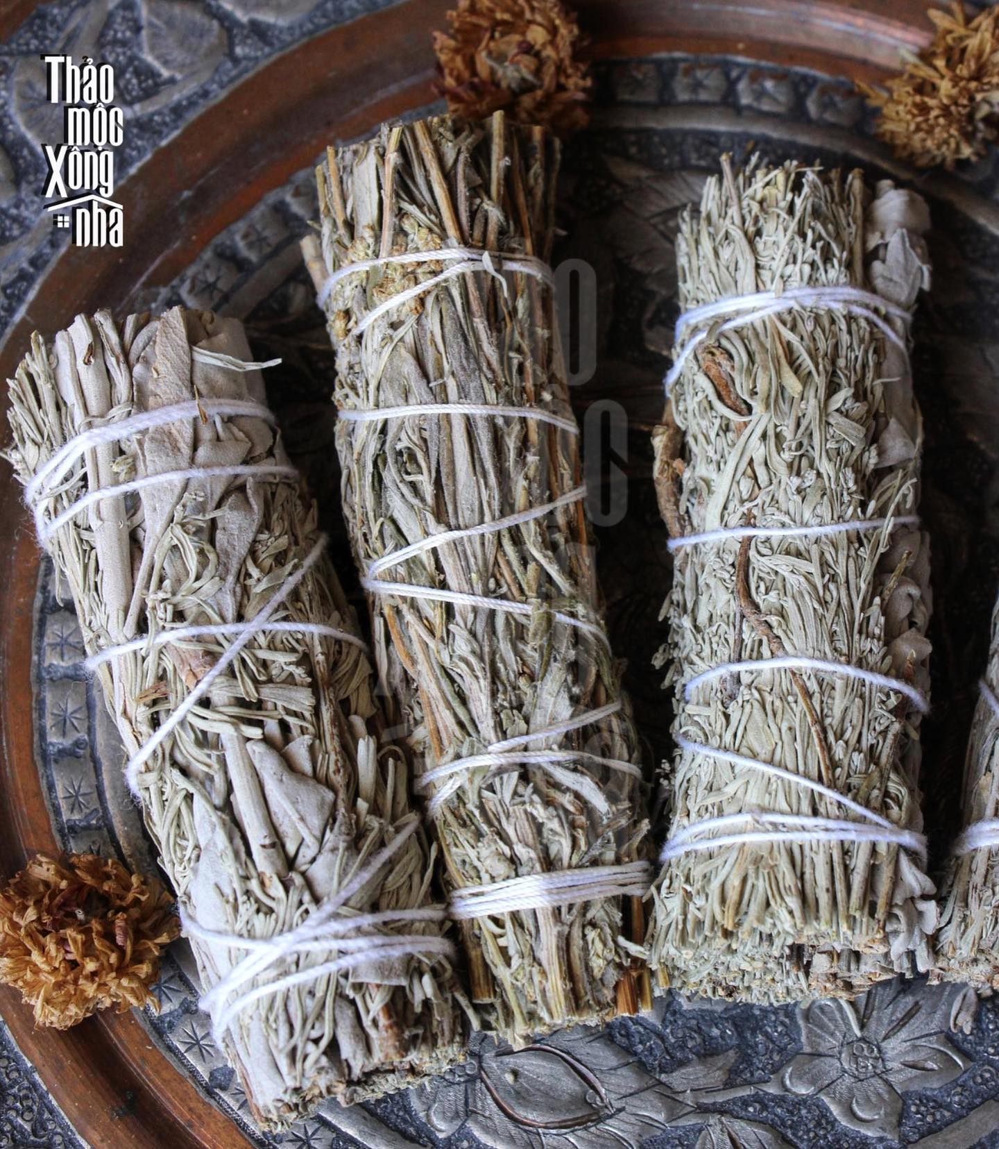 White mix Blue Sage - Thảo Mộc Xông Nhà
