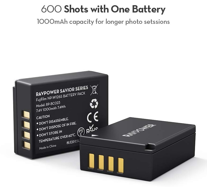 [HCM]Pin máy ảnh RavPower cho Fujifilm NP-W126S