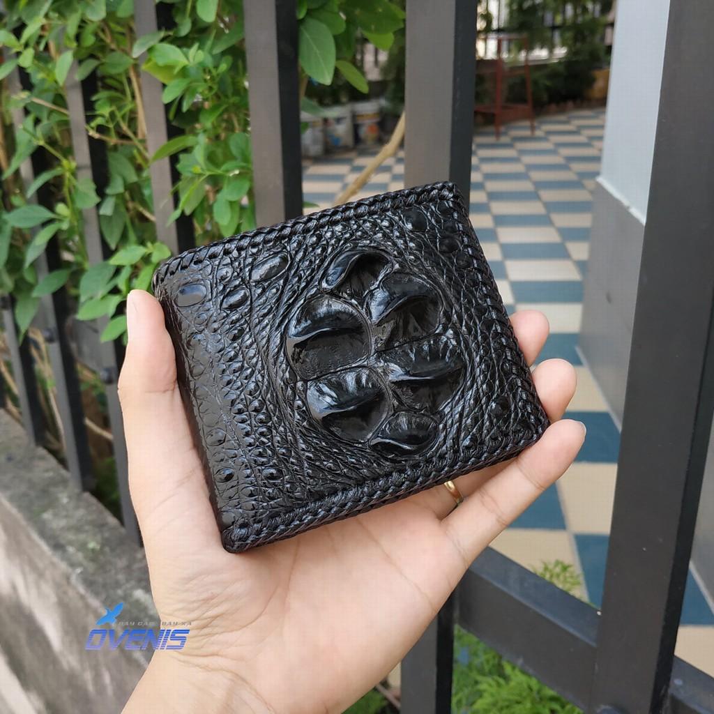 [FREE SHIP] Bóp Da Cá Sấu Đan Viền Thủ Công Cao Cấp [GÙ CÁ SẤU LỚN RẤT BỀN]