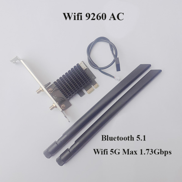 Bảng giá Wireless AC 9260 Card thu wifi Intel , băng tần kép 2.4g và 5g tốc độ 1730Mbps, Bluetooth 5.1 Dành cho máy tính bàn Phong Vũ