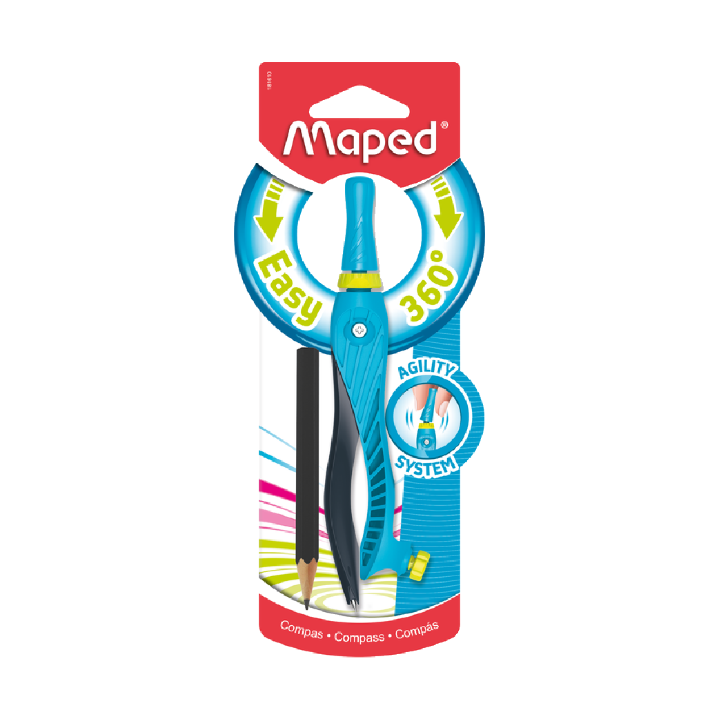 MAPED - Compa Kid'Z đầu xoay 360° - 1 vỉ