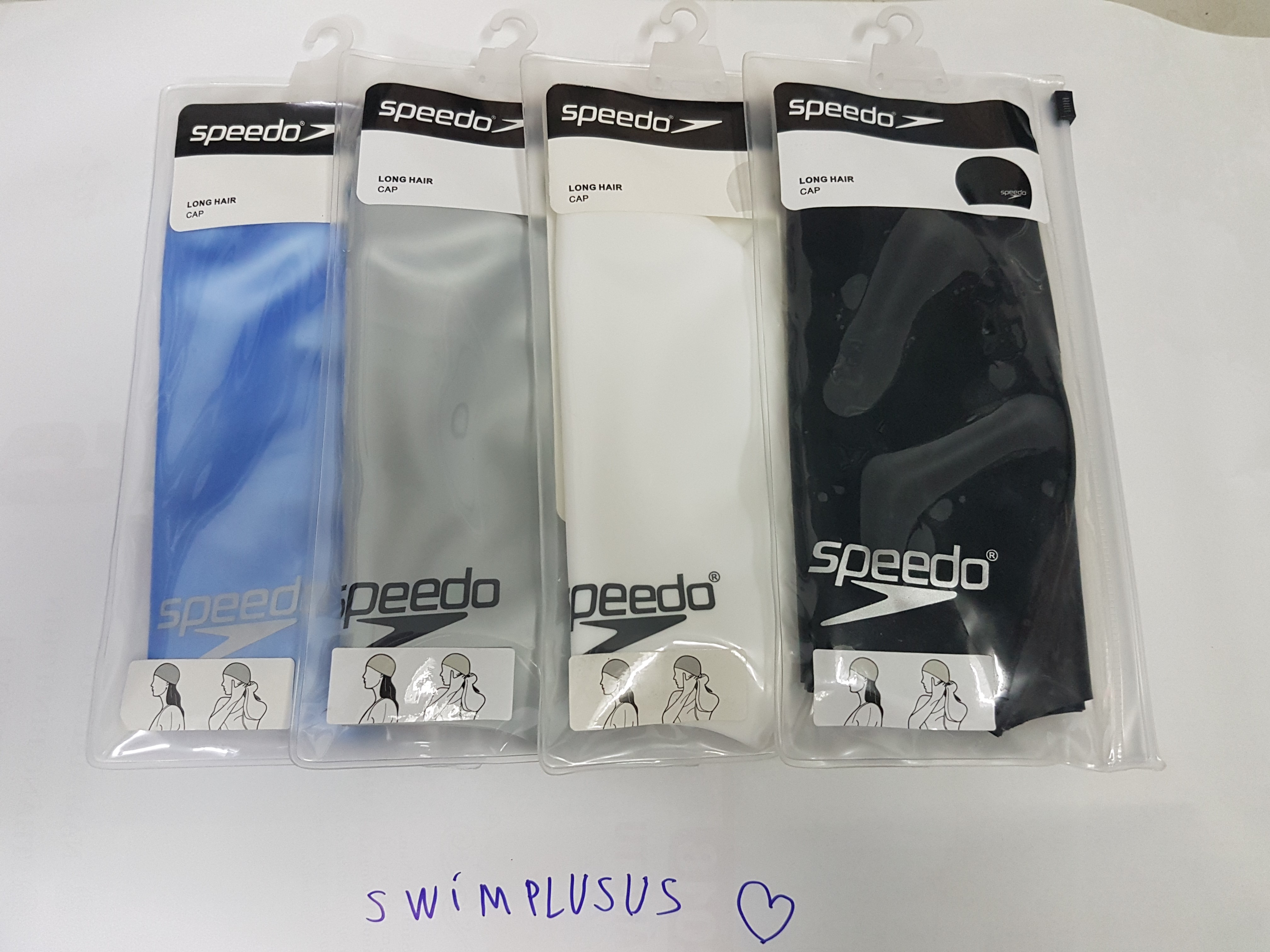 Mũ bơi silicone Plain Flat Speedo ( Long hair )