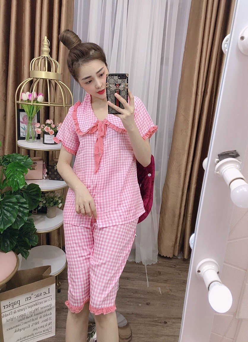 Set Bộ Đồ Ngủ Mặc Nhà Chất Lụa Mềm Mịn Thời Trang. TP