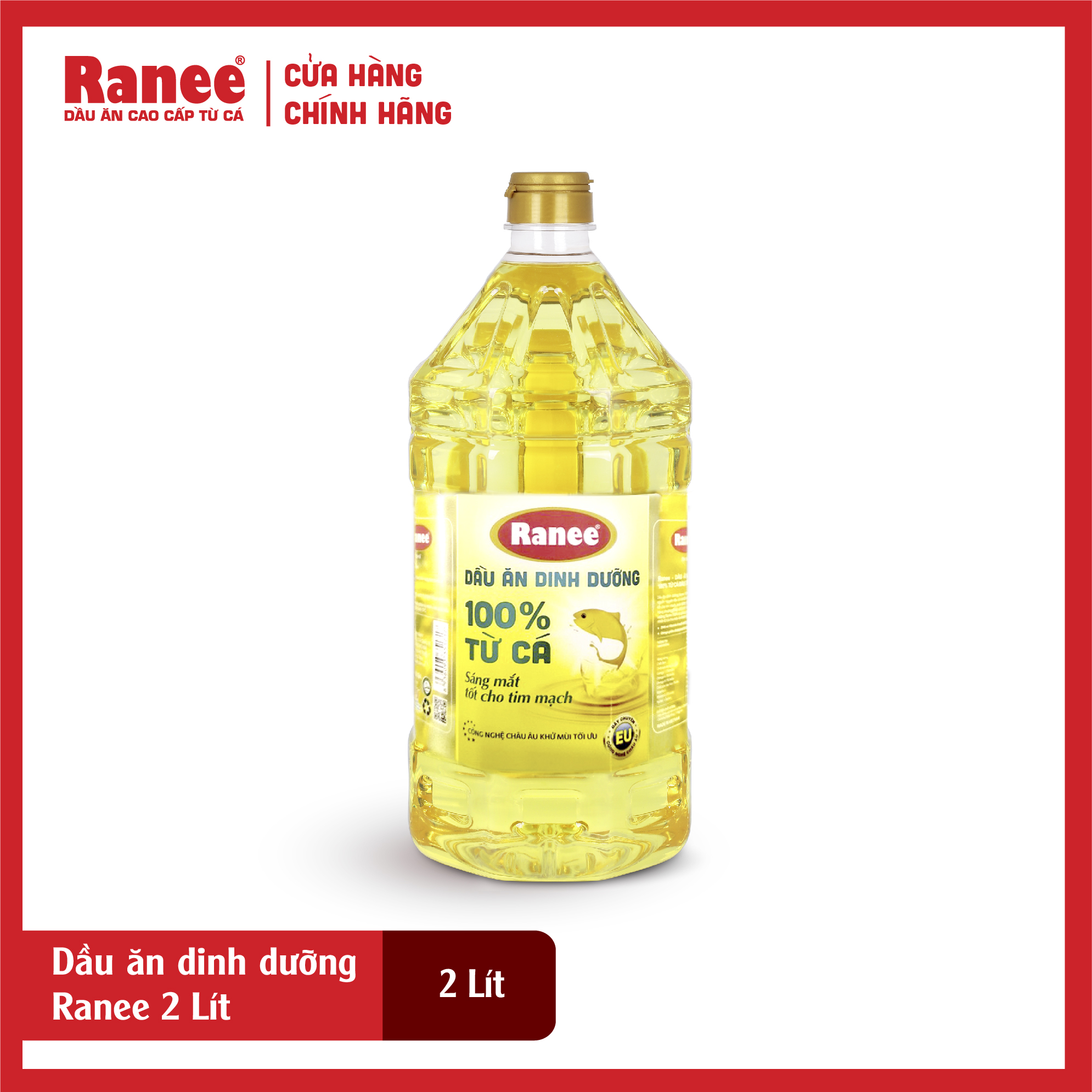 {Đơn 199k tặng hộp bơ -399k tặng vá gỗ} Dầu ăn dinh dưỡng Ranee 2 lít