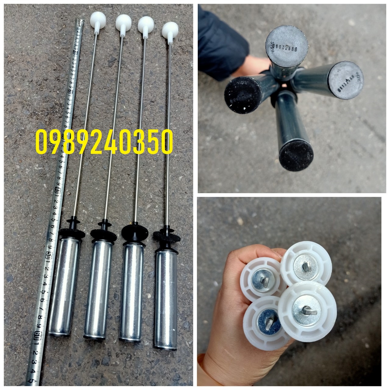 Bộ quang treo, gióng treo máy giặt Sanyo, Aqua 60cm ty giảm xóc chống rung vỏ nhôm
