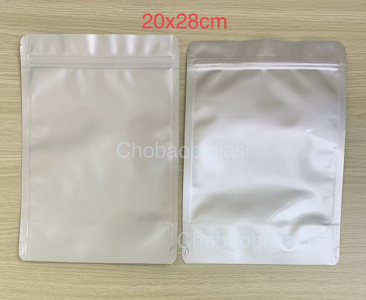 Túi zipper đáy đứng Mặt Bạc Mặt Trong hàng đẹp - đủ size