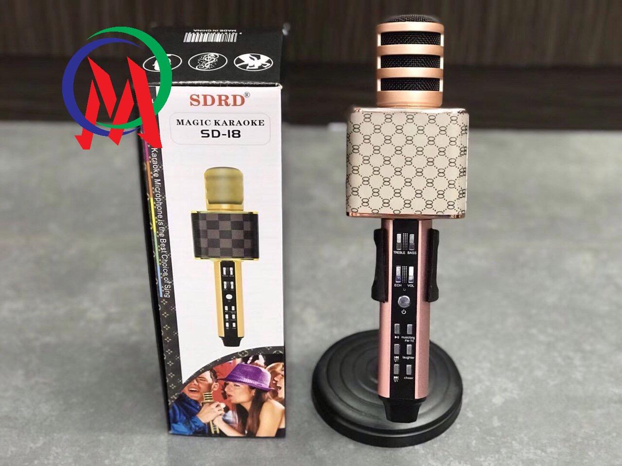[HCM][Hàng hót giá rẻ] Micro hát karaoke kèm loa bluetooth SD-18 CHUẨN ÂM THANH – CHUẨN CHẤT