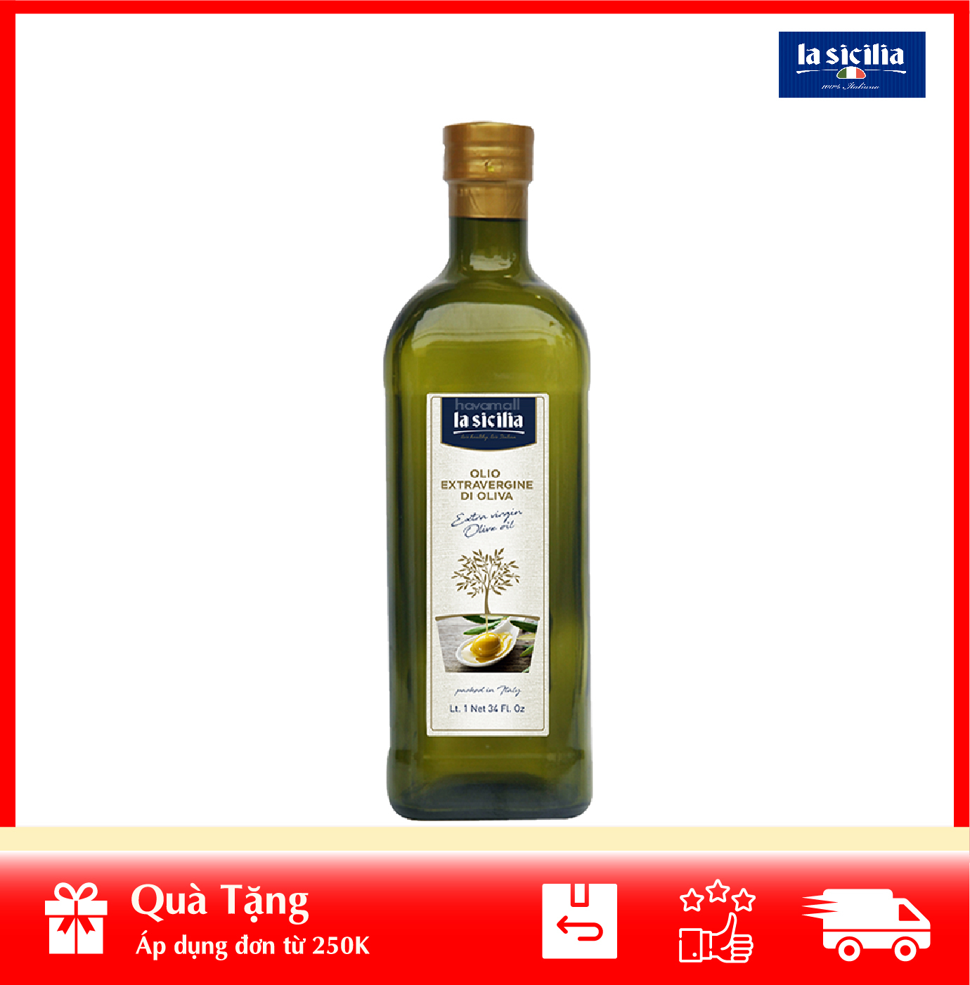 HÀNG CÔNG TY NHẬP KHẨU  Dầu Olive Extra Virgin LaSicilia 1 Lít