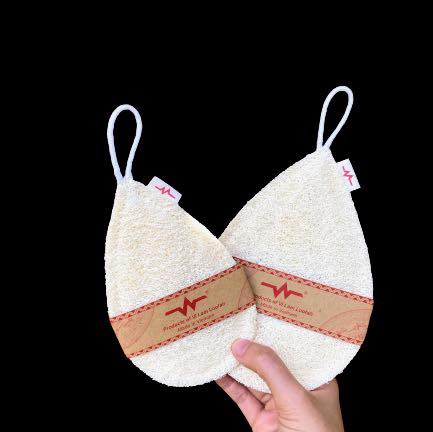 (VI LÂM) Set 2 Miếng rửa bát xơ mướp Sạch dầu mỡ, thân thiện với môi trường (Natural loofar dish clean) Koshka Home