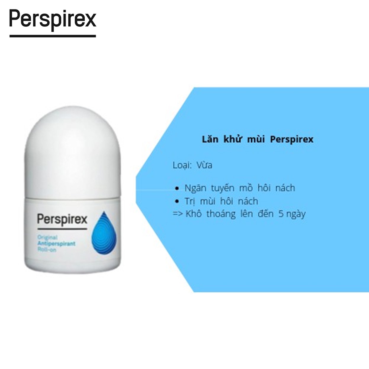 [Hot] Lăn Khử Mùi Perspirex Cao Cấp Original (Loại Vừa) 20ml