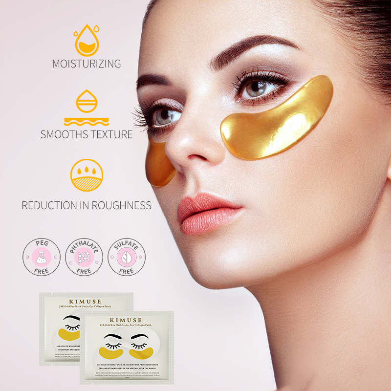 KIMUSE Mặt nạ mắt vàng 24K dưới miếng dán mắt collagen