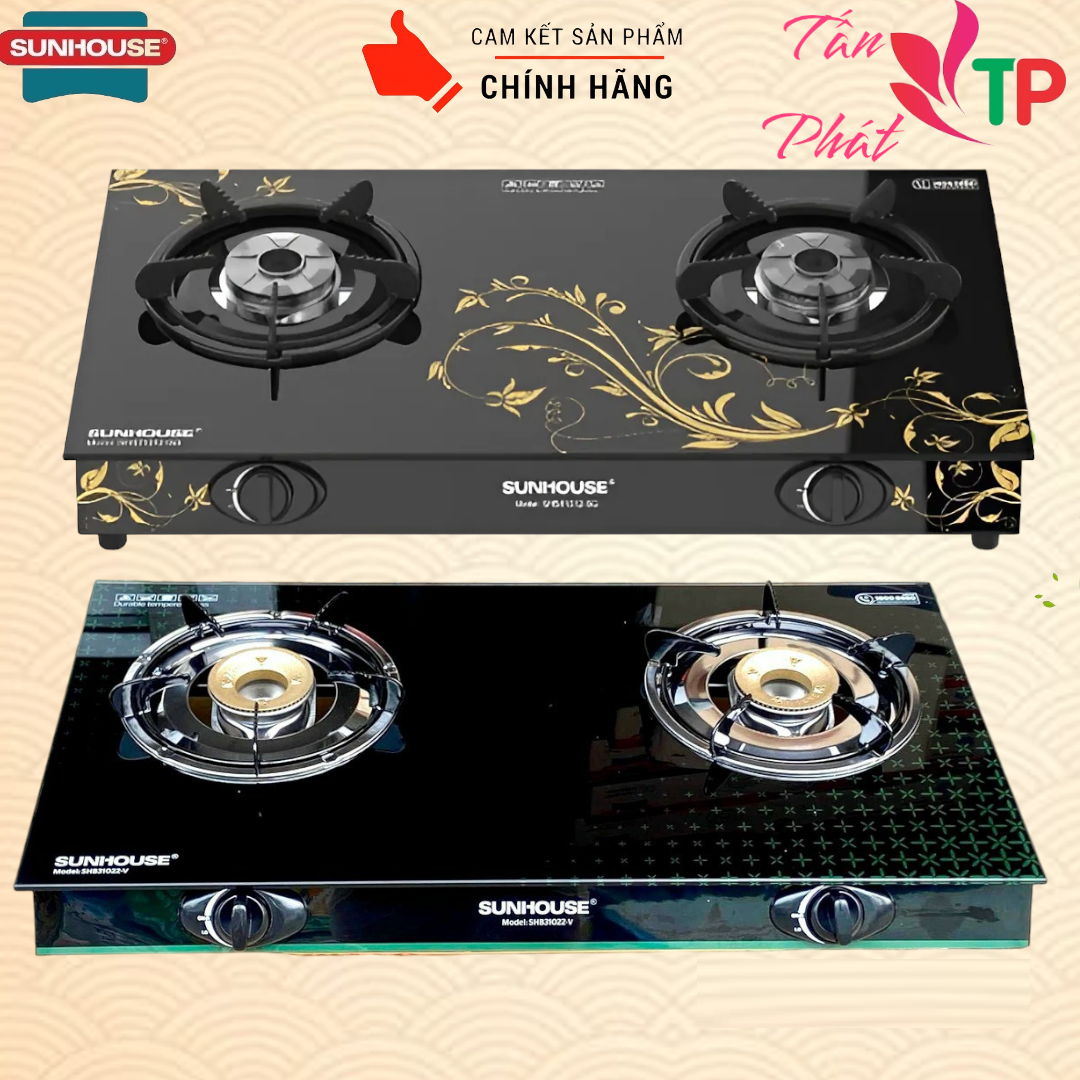 BẾP GA ĐÔI SUNHOUSE (họa tiết giao ngẫu nhiên )