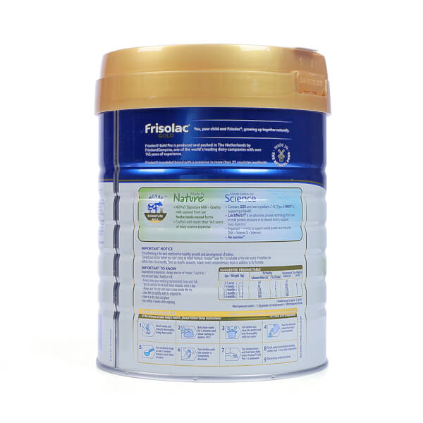 Sữa bột Frisolac Gold Pro số 1 800g (0-6 tháng)