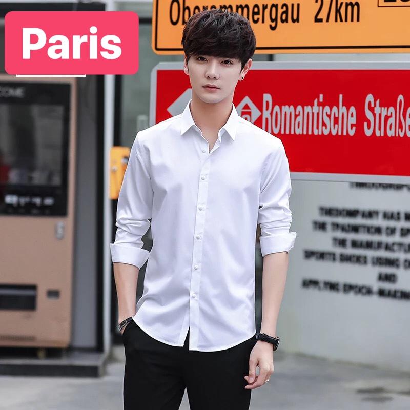 ÁO SƠ MI KATE LỤA NAM CHỐNG NHĂN HỌC SINH SINH VIÊN CHỐNG NHĂN HOT TREND CAO CẤP - PARIS FASHION