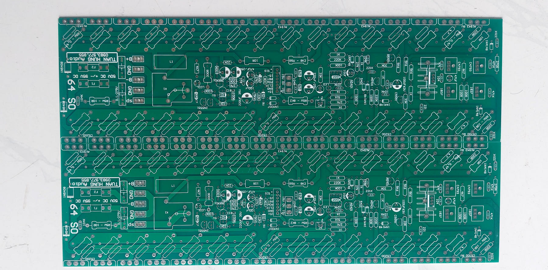 PCB MẠCH CÔNG SUẤT 64 SÒ 2 KÊNH