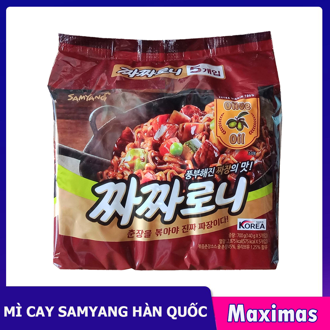 Mì trộn tương đen Samyang combo 10 gói Maximas