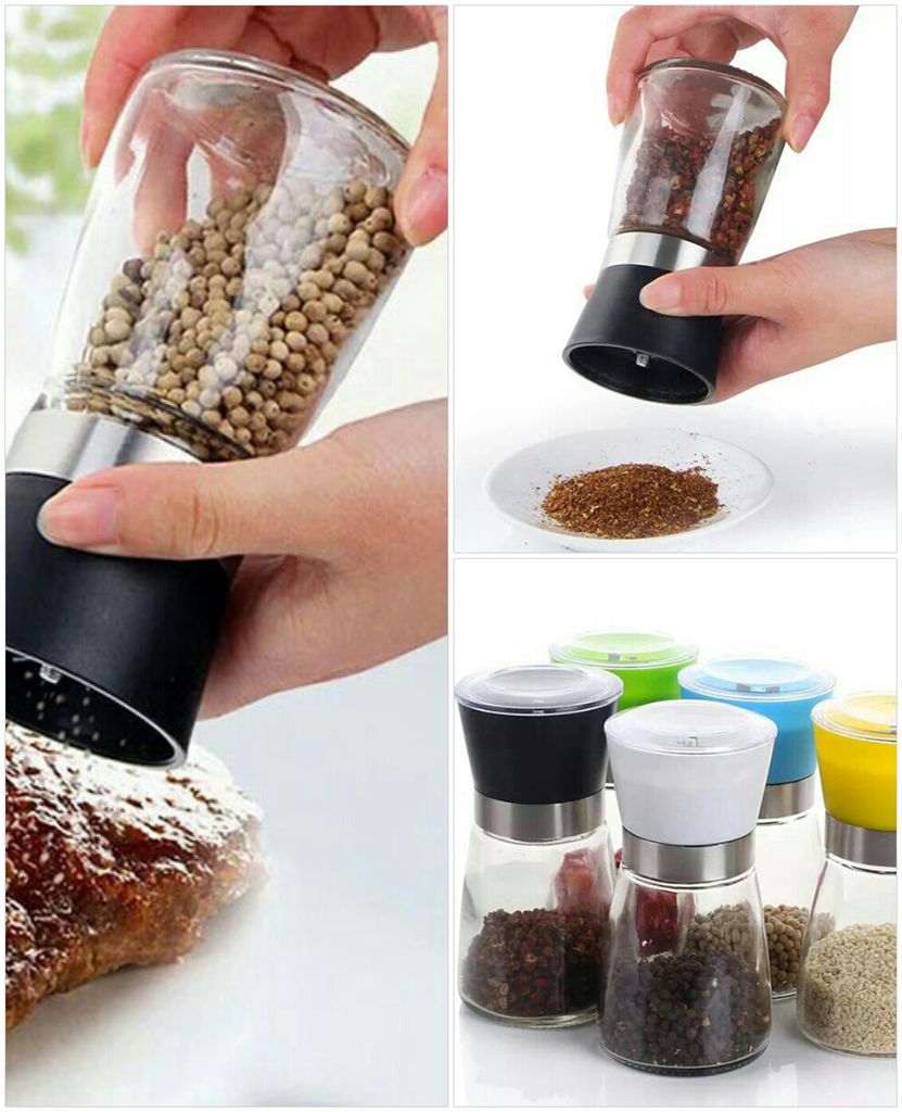 [ HOT ] - DỤNG CỤ XAY TIÊU CẦM TAY MINI LỌ THUỶ TINH - CỐI XAY TIÊU